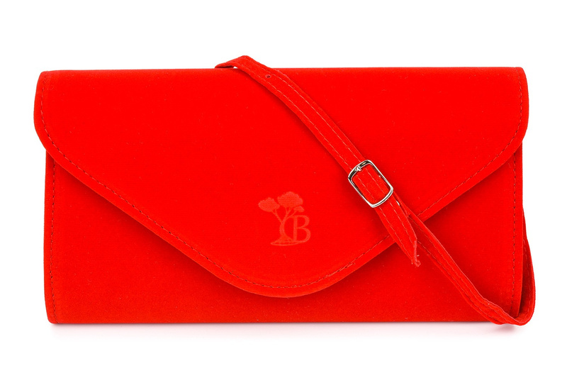 Rote Damen Clutch Handtasche Klein Baltimore W19