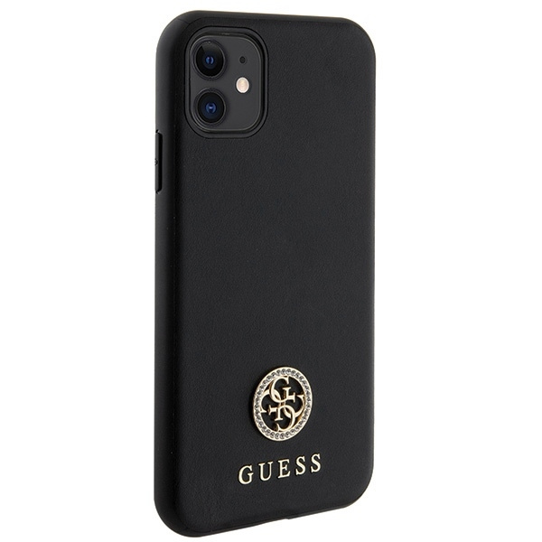 Guess GUHCN61PS4DGPK iPhone 11 / Xr 6.1" czarny/black hardcase Strass Metal Logo