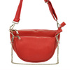 A shapely, roomy women's leather messenger bag