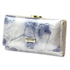 Elegant patent leather women's wallet with butterflies