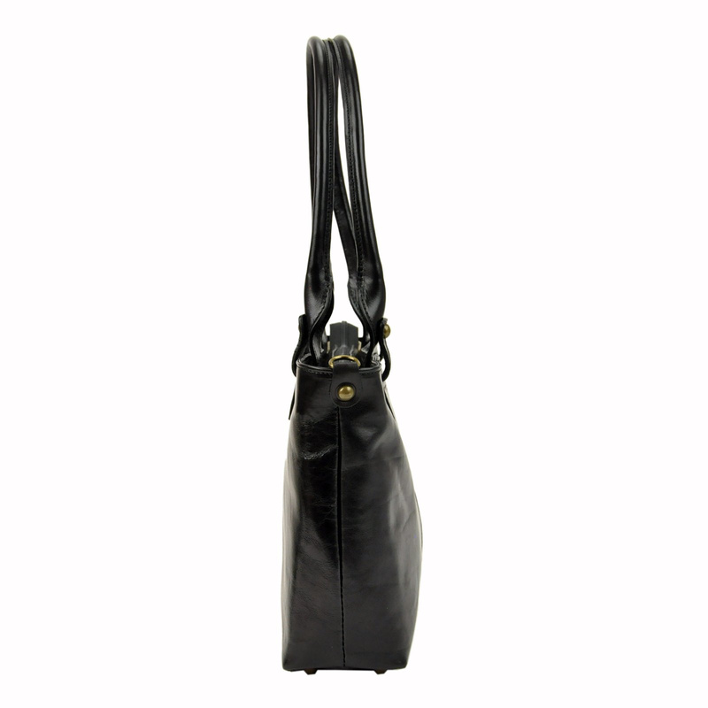 Women's leather shopper bag shoulder bag