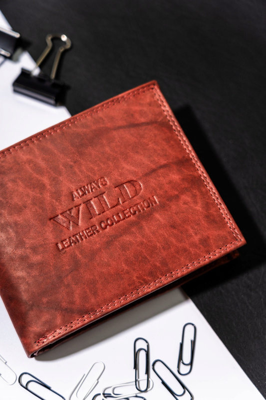 A roomy men's leather wallet by Always Wild