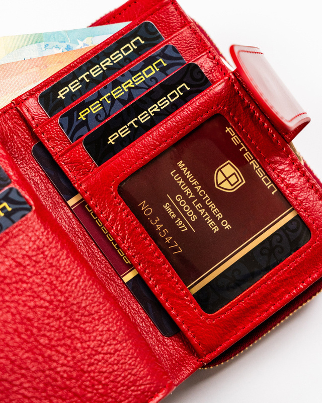 Leather wallet RFID PETERSON PTN 425214-SAF