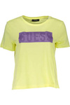 GUESS JEANS T-SHIRT Z KRÓTKIM RĘKAWEM DAMSKI ŻÓŁTY