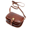 Elegant leather women's crossbody bag