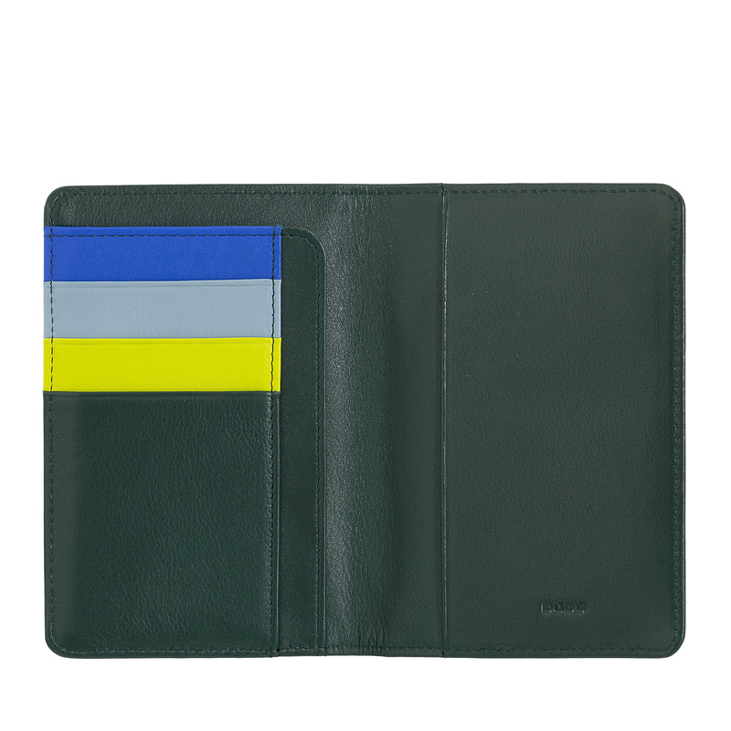 RFID Passport holder by DUDU made in soft genuine nappa calfskin leather multicolor with three credit card pockets. A must-have accessory for those who like to travel with style!