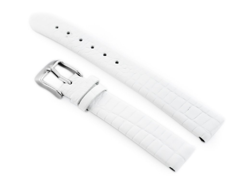 W57 leather watch strap - white - 16mm