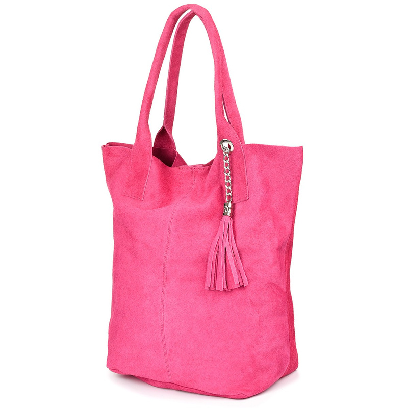 Fuchsia Wildleder Tasche groß A4 MIT Tasche L82