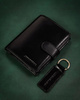 Leather wallet & key ring set PETERSON PTN SET-M-1549L-KCS