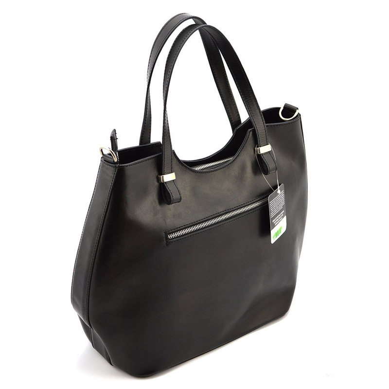 Elegant, stylish, large leather handbag