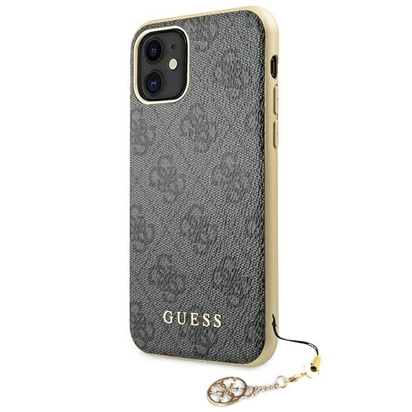 Guess GUHCN61GF4GGR iPhone 11 6,1" / Xr grey/szary hard case 4G Charms Collection