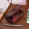 Women's leather wallet lacquered elegant fashionable burgundy 826