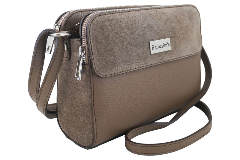 Torebki skórzane crossbody - Czerwona 