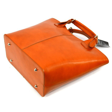 Beautiful stylish large women's leather shopper bag