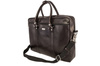 Black leather shoulder laptop bag KILBRIDGE