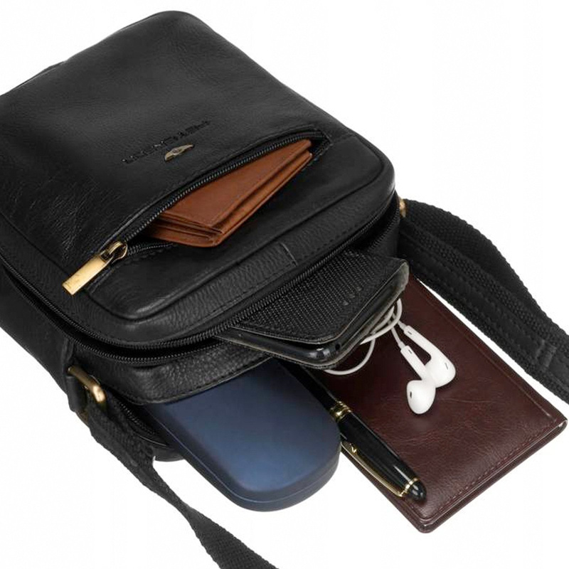 Herren Echtleder Tasche Peterson PTN 374-NDM