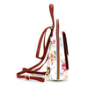 Elegant women's luxury leather backpack flowers