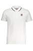 FILA MEN&#39;S WHITE SHORT SLEEVED POLO SHIRT