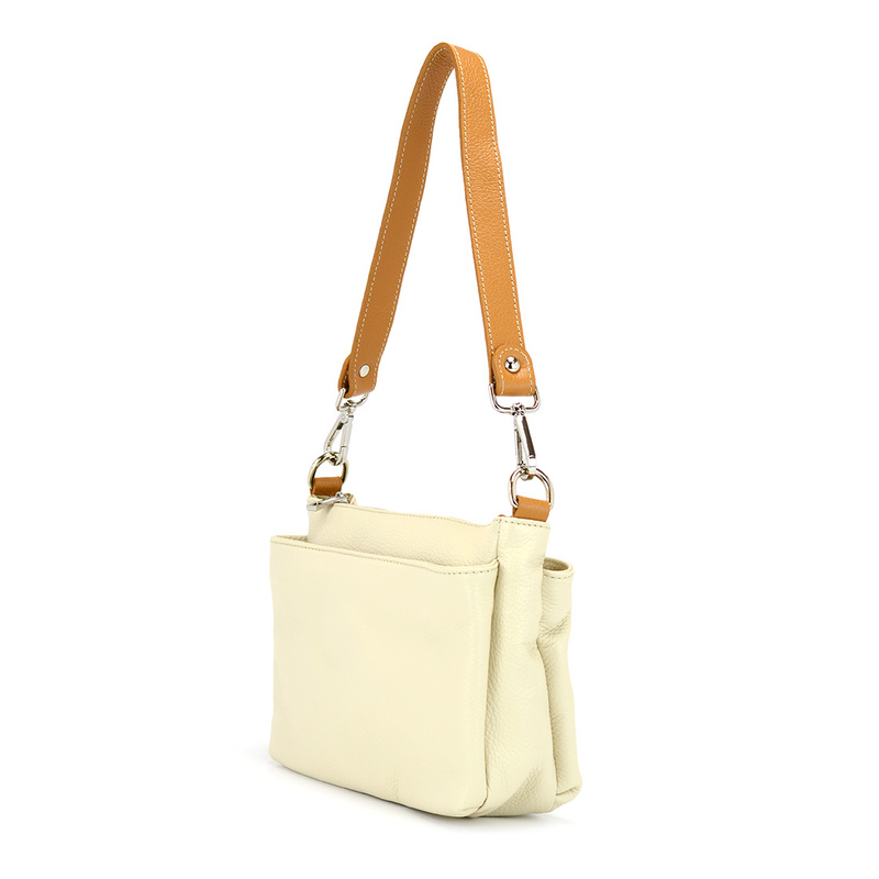 A sleek and roomy leather shoulder bag