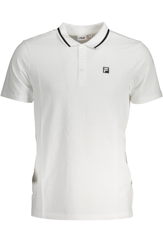 FILA MEN&#39;S WHITE SHORT SLEEVED POLO SHIRT