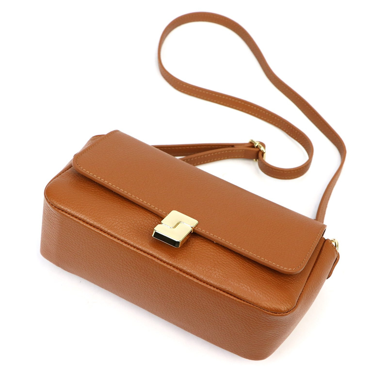 Leather elegant women's crossbody messenger bag