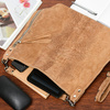 Taupe suede leather handbag women's shopper W10