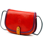 Classic leather women's messenger bag by Florence