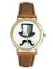 WOMEN'S CYLINDER WATCH, Moustache - asox (zx580a)