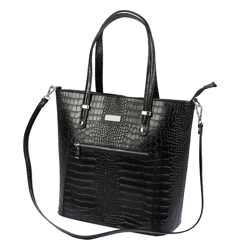 Damen Echtleder Handtasche MiaMore 01-011 CROCO