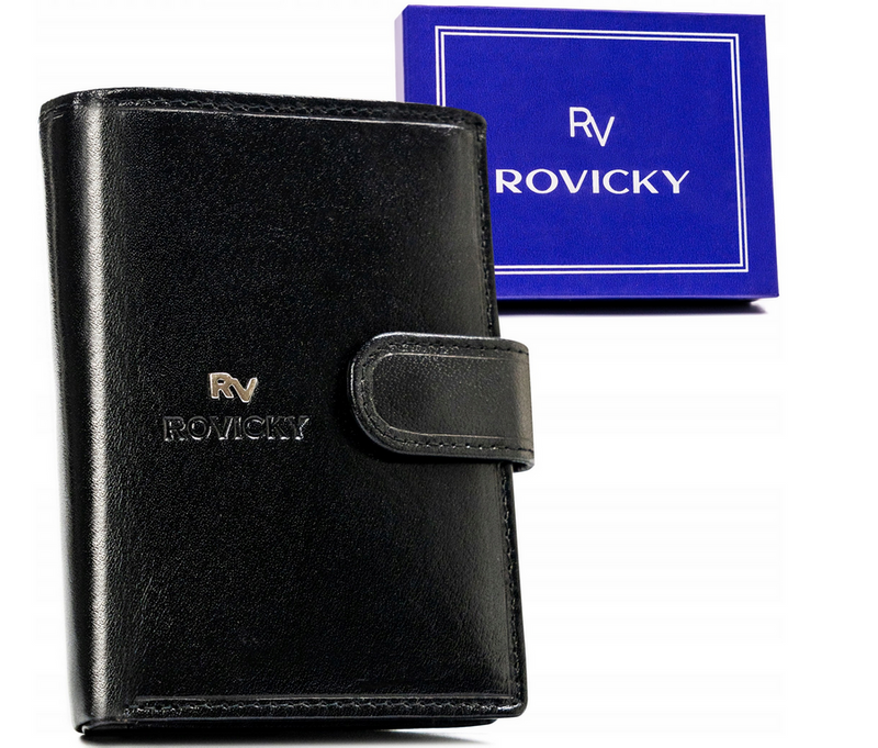 Leather wallet RFID ROVICKY RV-7680272-9-BCA