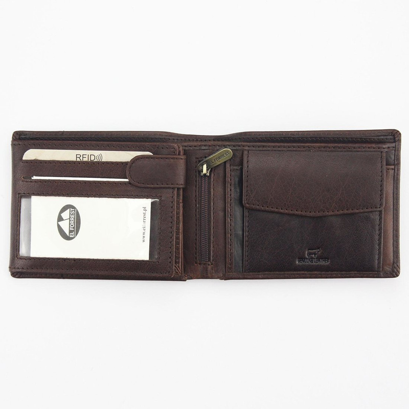 Men's genuine leather wallet EL FORREST 892/A-61 RFID