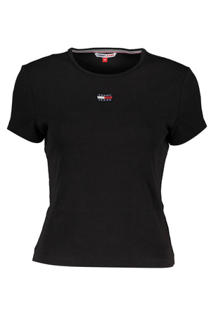 TOMMY HILFIGER BLACK WOMEN'S SHORT SLEEVE T-SHIRT