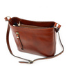 Leather, roomy women's shoulder messenger bag