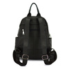 Women's capacious leather functional backpack