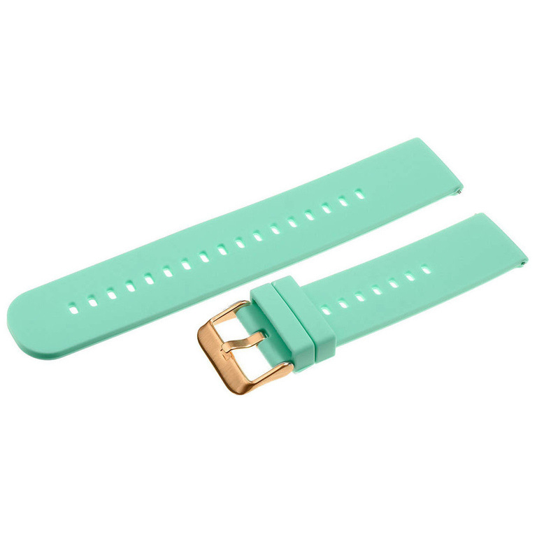 U27 rubber watch strap - mint/rosegold - 22mm