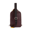 Mens sling bag Colorful Seoul by DUDU made in genuine leather with tablet holder, zipper closure and adjustable shoulder strap. Casual, lightweight and compact design.