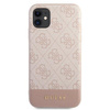 Guess GUHCN61G4GLPI iPhone 11 6,1" / Xr różowy/pink hard case 4G Stripe Collection