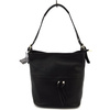 Leather women's shoulder shopper bag with fringes