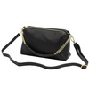 Women's leather shoulder messenger bag with chain