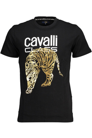 CAVALLI CLASS MEN's SHORT SLEEVE T-SHIRT BLACK