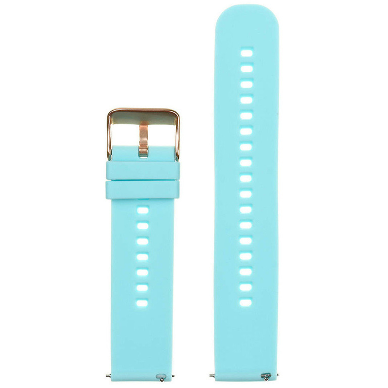 U27 rubber watch strap - blue/rosegold - 20mm