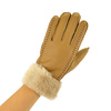 Five-finger leather insulated gloves