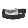 Baltimore leather men's black wide belt W26 : Farben - schwarz, Riemengröße - r.100-115 cm