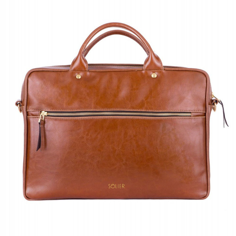 Elegant shoulder laptop bag Felice Gold Dulce