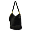 Spacious, stylish women's messenger bag in crocodile leather