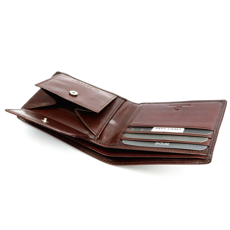 Compact Leather Men's Wallet EL FORREST RFID