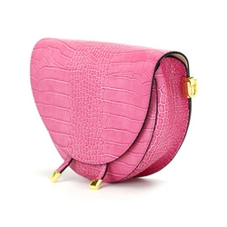 Women's crocodile leather crossbody bag