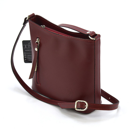 Leather, roomy women's shoulder messenger bag