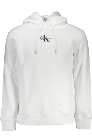 CALVIN KLEIN MEN&#39;S WHITE ZIPLESS SWEATSHIRT