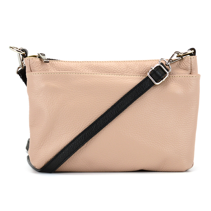 A sleek and roomy leather shoulder bag